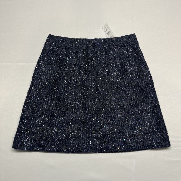 Ann Taylor Loft Mini Skirt Sparkly Rhinestone Tweed - Picture 2 of 9